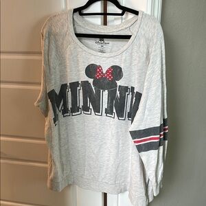 Disney Minnie Mouse Gray Long Sleeve Top
